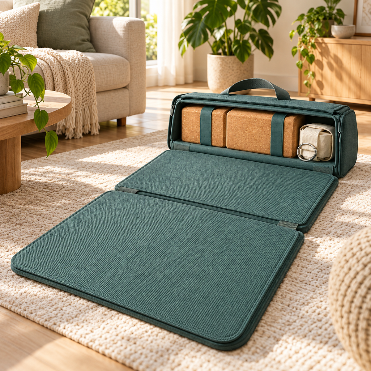Foldable Yoga Mat Set